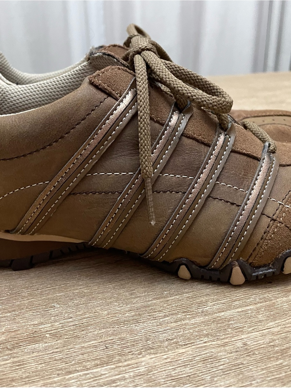 Skechers Brown Leather/Suede Sneakers. Biker Style Patroler in Desert color - Picture 6 of 14